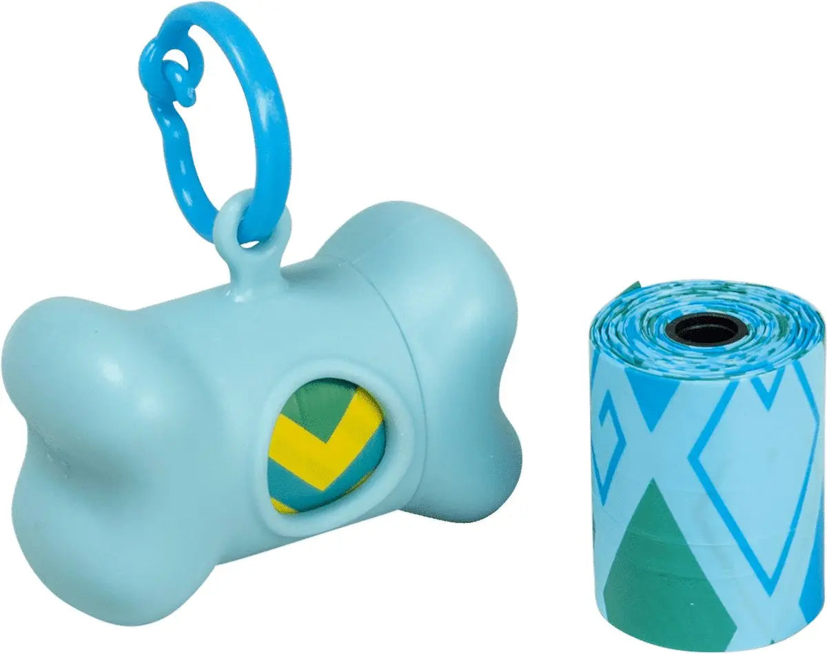 Mr.POOP IBIZA Nano Houder blauw + 2 Rolletjes met geur Classies