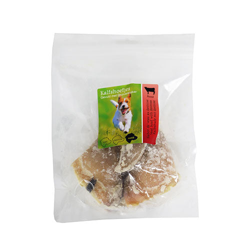 Natur Snack Kalbshufe 3 Stück - Erhältlich in Natur, mit Schafsfettfüllung oder mit Traubenzuckerfüllung