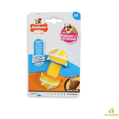 Nylabone Puppy kauwbot - Rundvleessmaak - tot 7 kg - XS Classies