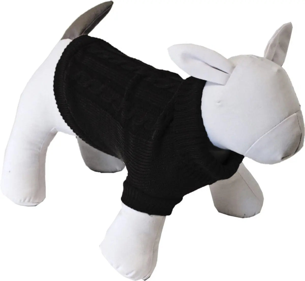 Boony dog fashion honden kabeltrui zwart Zoemshop