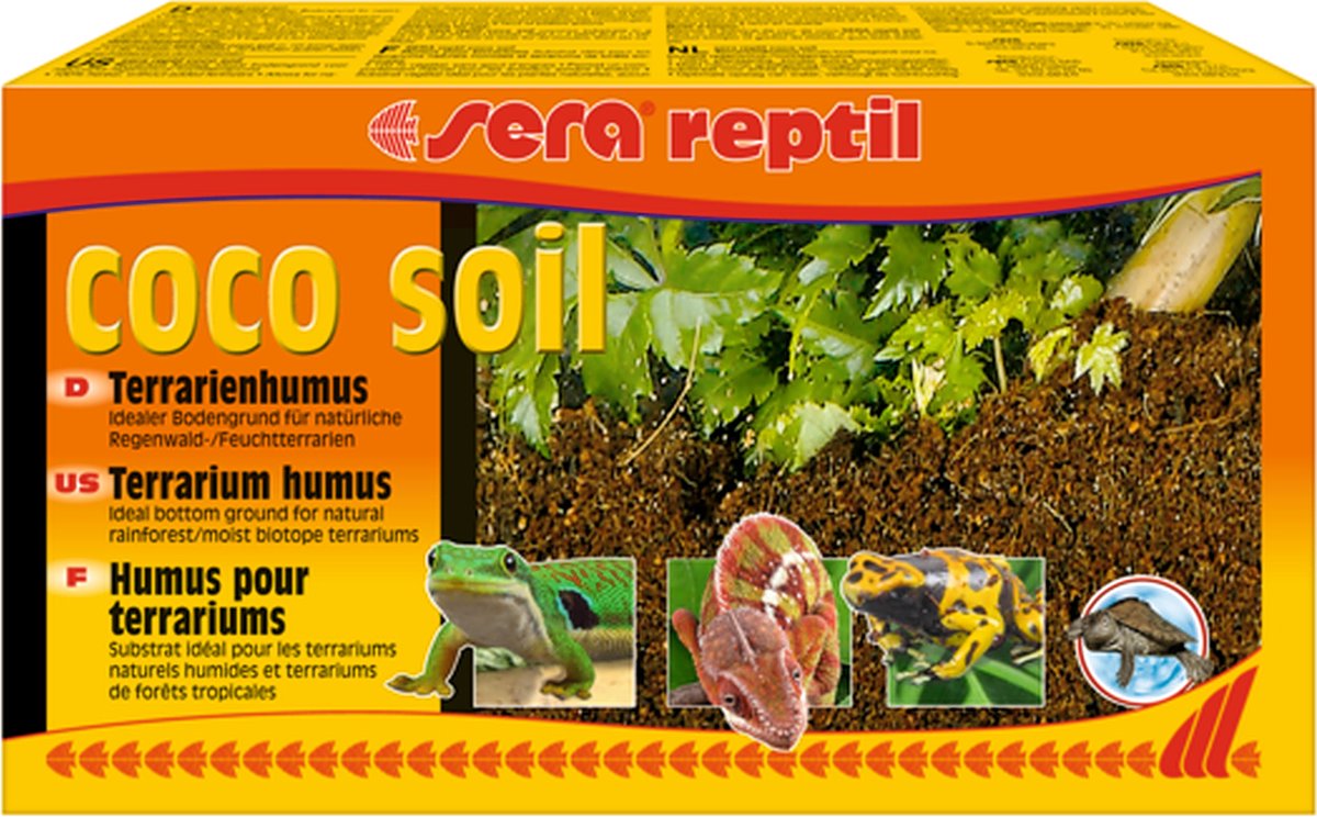Sera Reptil Coco Soil - Terrarienhumus aus Kokosfasern - 1 Block für 8 Liter
