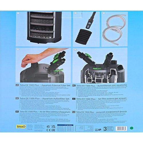 Tetra buitenfilter Ex serie - 500 - 700 - 1000 - 1500 plus