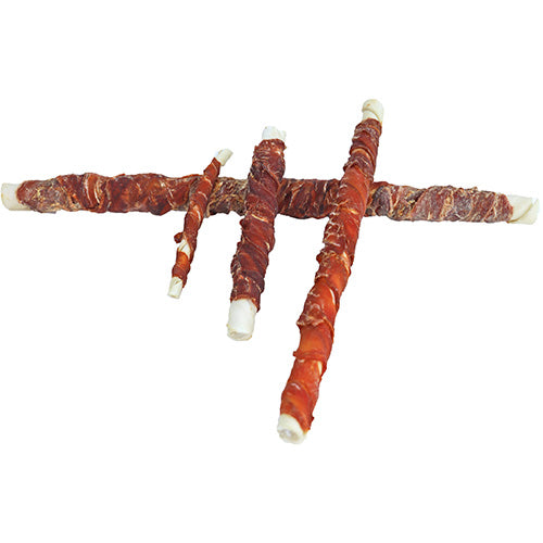 Natuurlijke snack gedraaide stick - eend - verschillende maten Classies