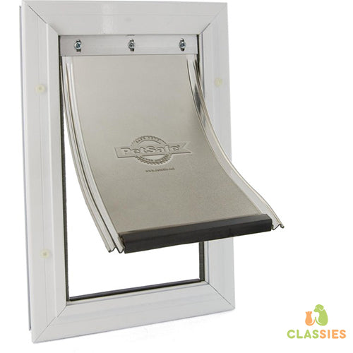 Staywell® Aluminium huisdierluik - Small - Wit - 41,7 x 6 x 69,2 cm Classies