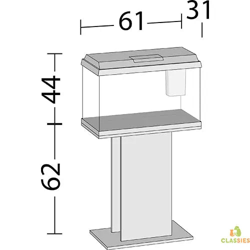 Juwel Primo 70 aquarium - 70 liter - 61 x 31 x 44 cm - wit of zwart Classies
