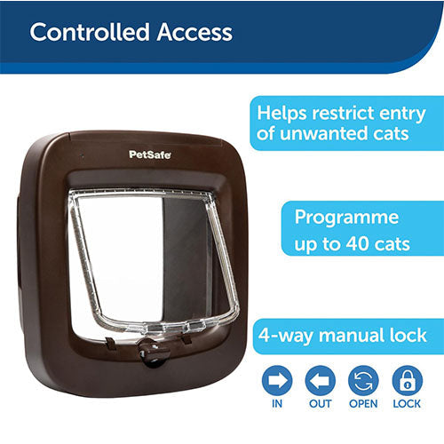 Petsafe kattendeur kattenluik microchip wit of bruin 2ee89c-2