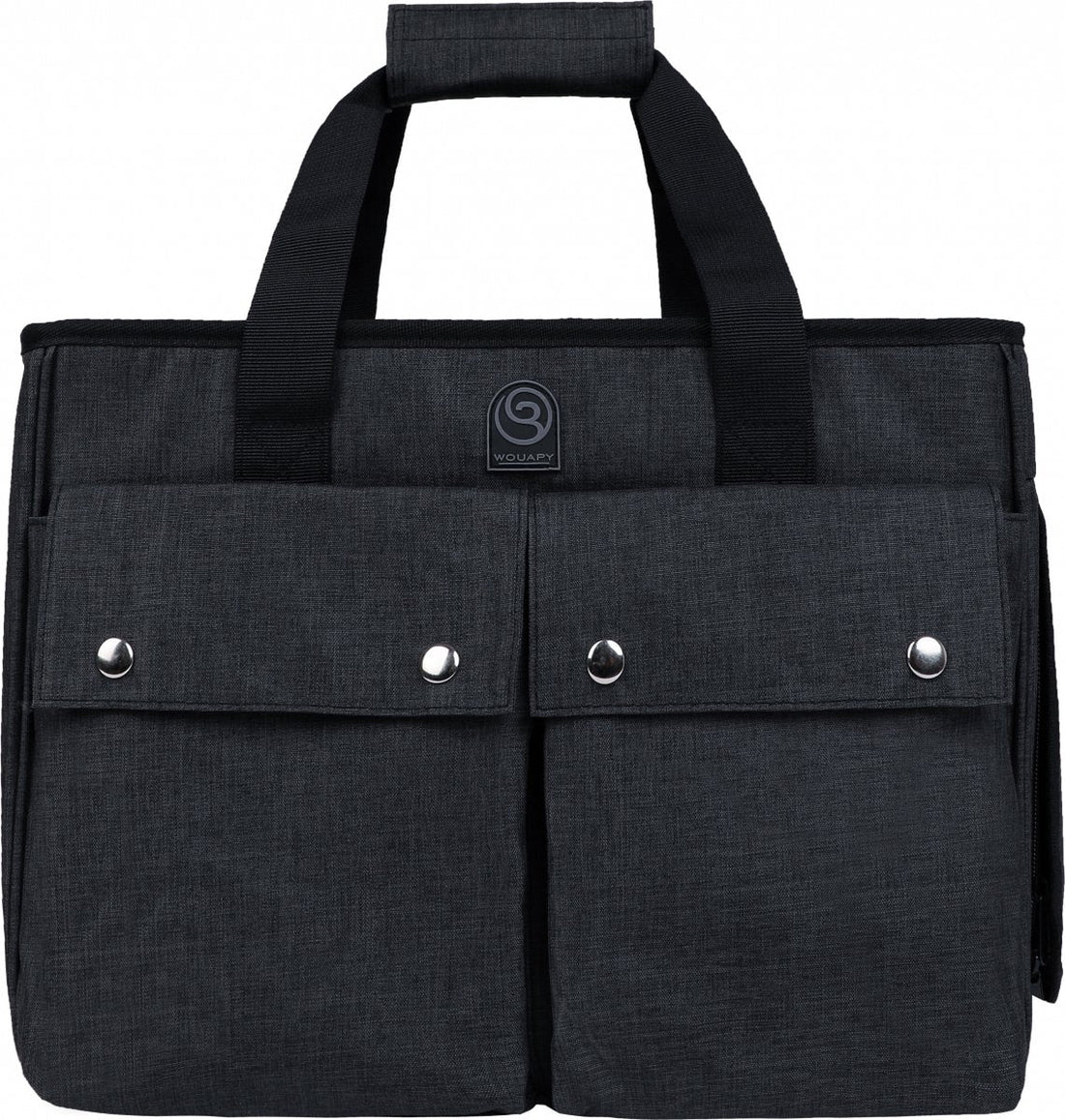Wouapy - Draagtas - Transportzak "Baroudeur" - Kleur: Zwart - Afmetingen: 40x21x30 cm Classies