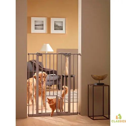 Savic Dog Barrier met Deur 107 cm - deurhek met kattendeur Classies