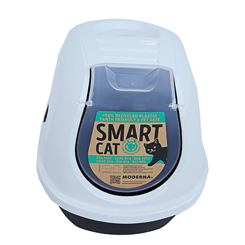 Moderna Smart-Cat Katzentoilette - 53x39x41 cm - Hellschwarz/Granit
