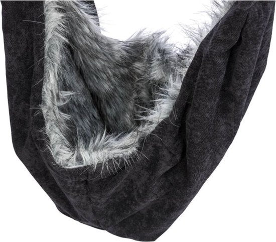 Trixie Buikdrager Soft, 22 × 20 × 60 cm, zwart/grijs