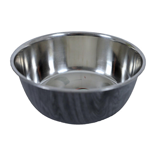 Voer- of drinkbak RVS deco grijs, 1890 ml.
