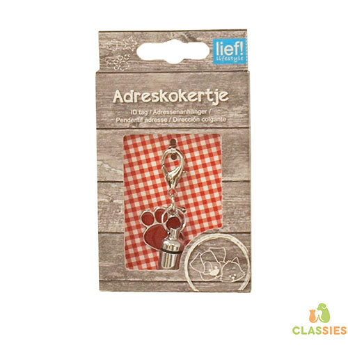 Süß! Adressrolle mit roter Pfote