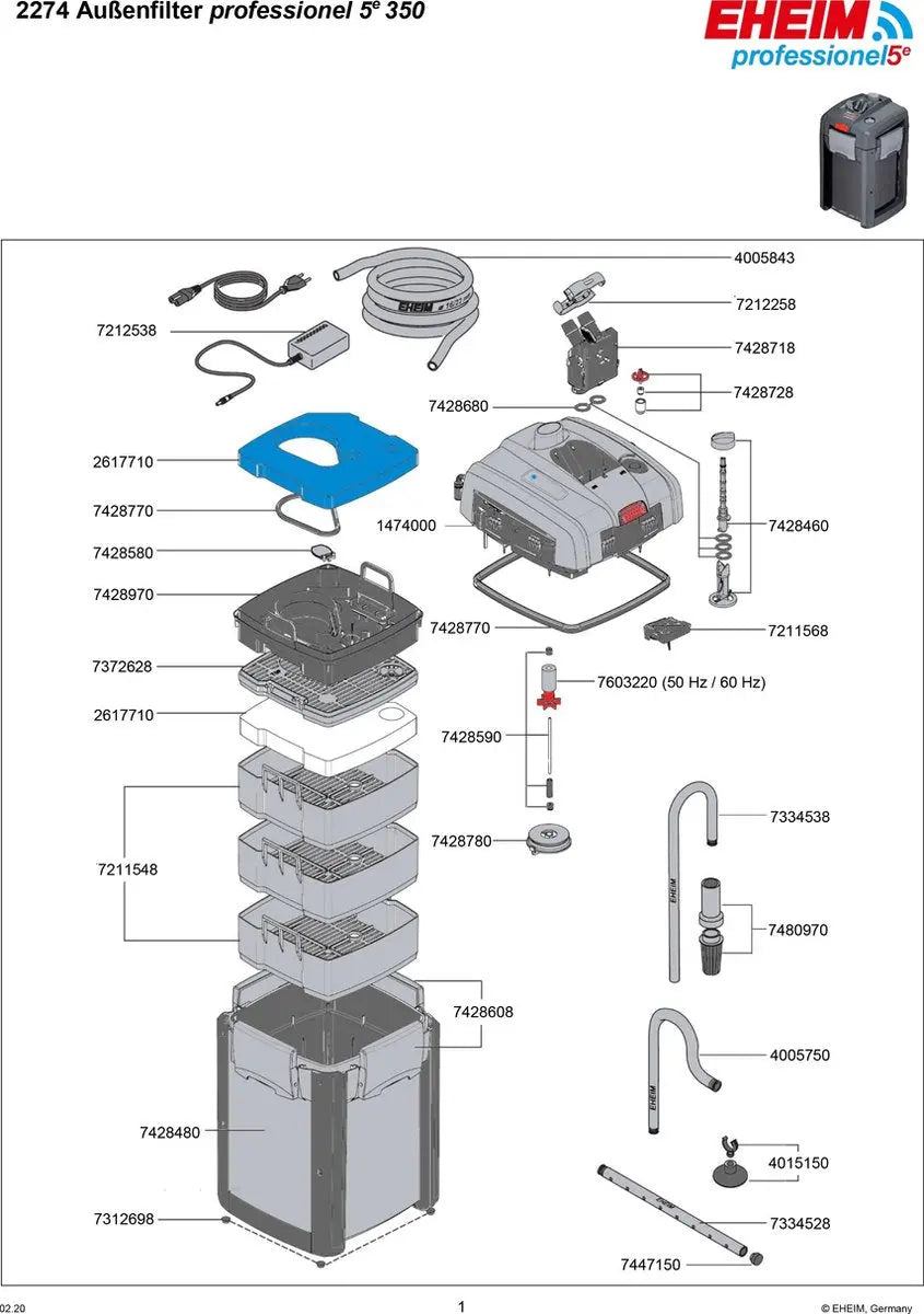 Eheim Prof 5E+ 350 Wifi - Buitenfilter - Met Massa Classies
