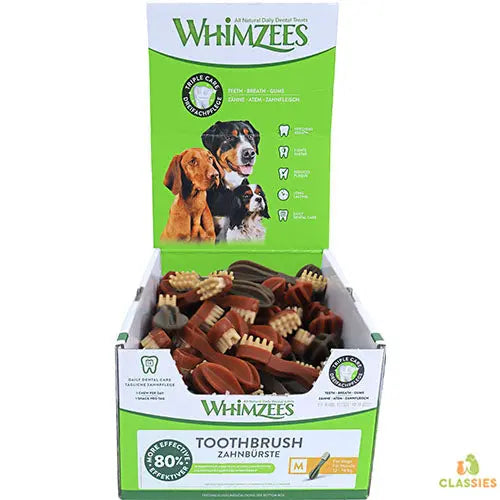 Whimzees toothbrush tandenborstel assorti mix in displaydoos Classies