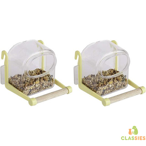 Vogel - Voerbak- Drinkbak - 2 x 7.5 x 6.5 x 6.5 cm