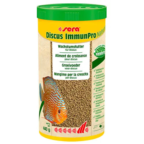 sera Discus ImmunPro Nature 100 - 250 - 1000 ml - 4,4 kg Classies