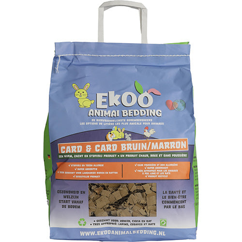 Ekoo Animal Bedding Card & Card Bruin - 30 liter