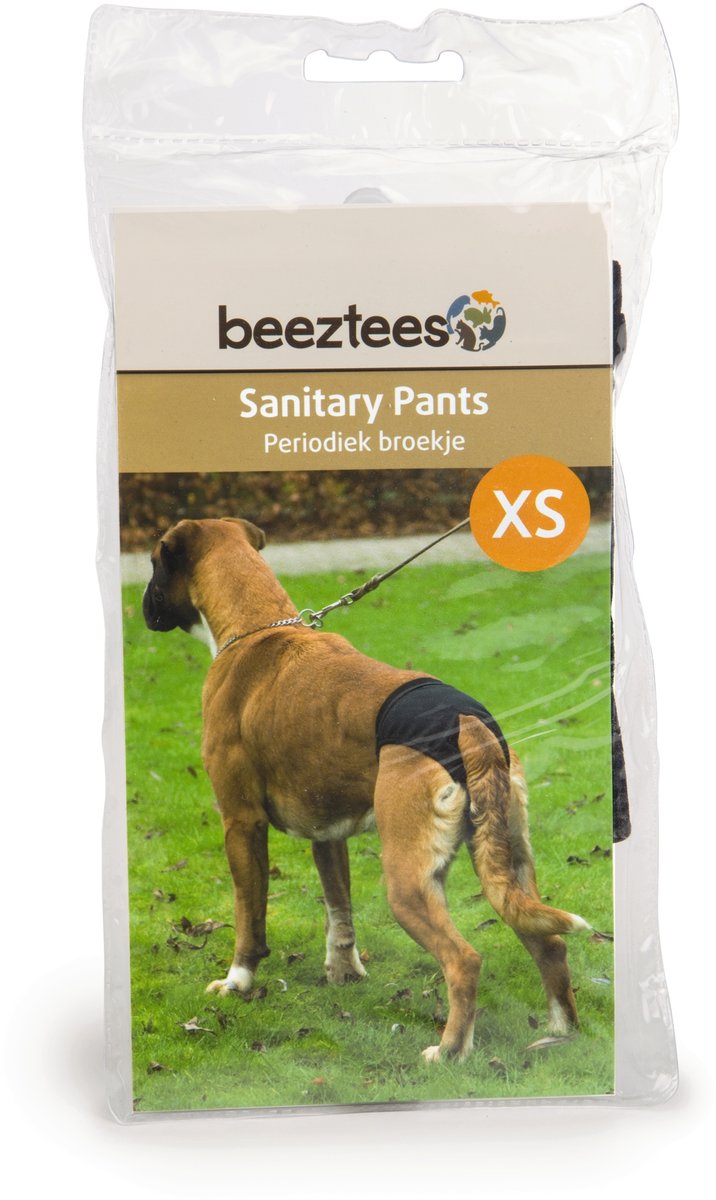 Beeztees Periodiek Broekje - Hond - Zwart - XS - 32-37 cm Classies