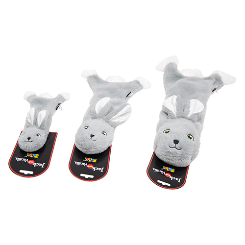 Jack and Vanilla Flatties Honden Knuffel - Knisperend Konijn - Verkrijgbaar in 3 maten Classies