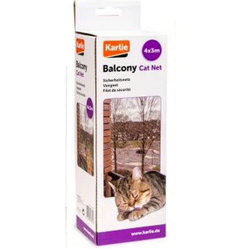 Katten balkonnet transparant 4 x 3 m