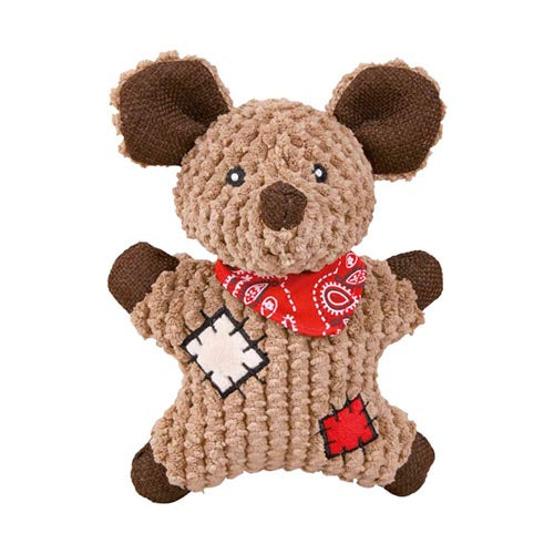 Trixie muis met applicatie stof / jute met geluid 19 cm