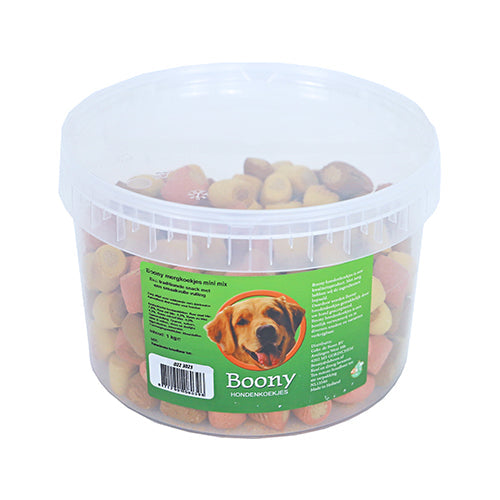 Boony hondenkoek mergkoek mini mix, emmer a 1000 gram. Classies