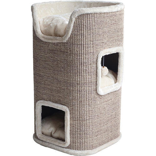 Boon Krabmeubel/ Krabton van Sisal Met 3 Slaapplaatsen - 75x43x43 cm - Verkrijgbaar in 3 kleuren