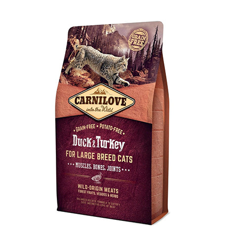 Carnilove een en kalkoen voor grote katten - 2 kg