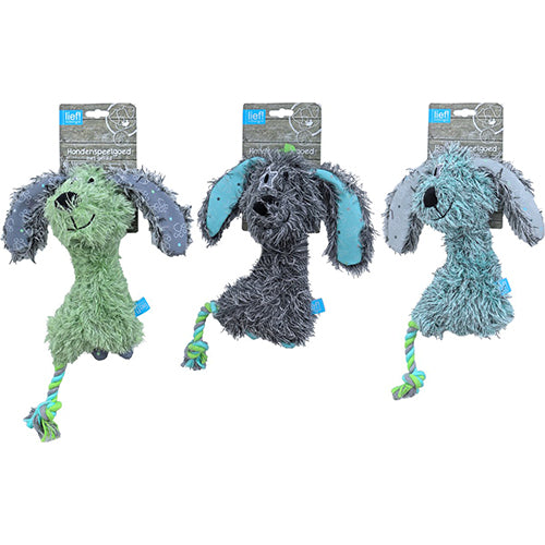 Niedlich! Jungen-Hundespielzeug Dackel stehend mit Quietsche, sortiert, 25 cm