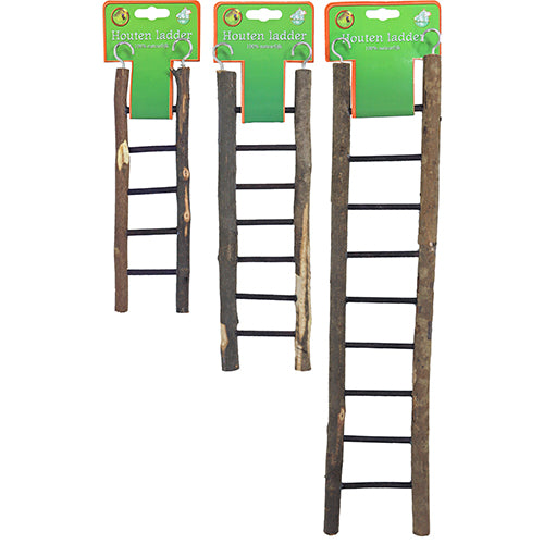 Boon vogelspeelgoed ladder hout Natural 9 traps, 45 cm.