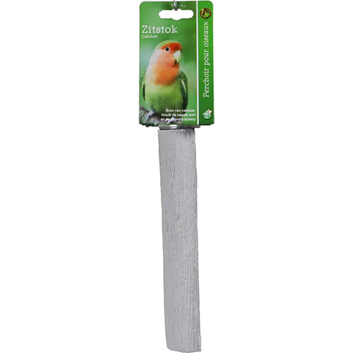 De Boon - zitstok calcium wit + schroefdraad - 22 cm