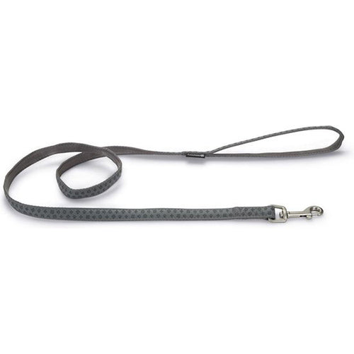 Beeztees Mac Leather Hondenriem - Grijs - 120 cm x 15 mm