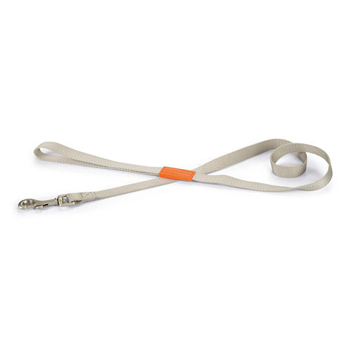 Beeztees Uni Nylon Hondenriem - Lichtgrijs - Lengte: 120 cm Classies
