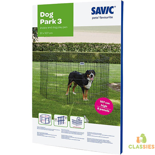 Savic hondenren dog park zwart - 3 maten Classies