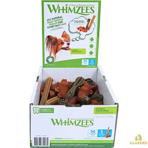 Whimzees vegan snack variety box mix Classies