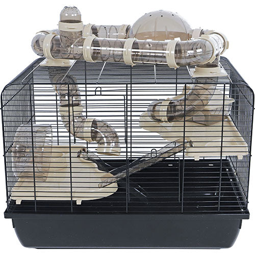 Interzoo Hamsterkooi Galaxy - Zwart - 58,5 x 39,5 x 35 cm Classies