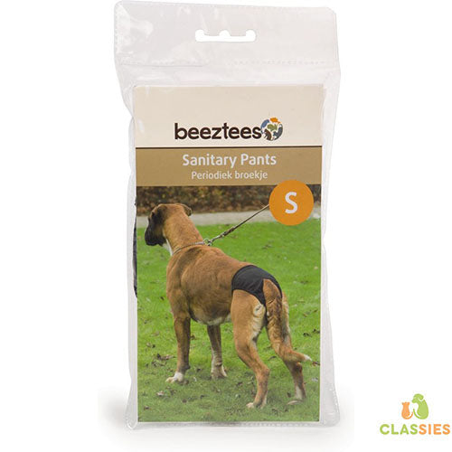 Beeztees Periodiek Broekje - Hond - Zwart - S - 38-45 cm Classies