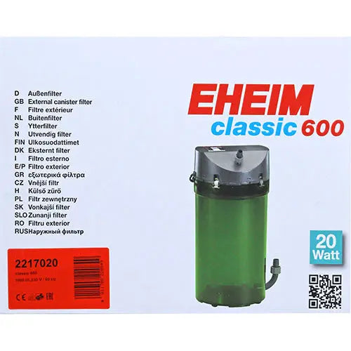 Eheim buitenfilter Classic met filtermassa Classies