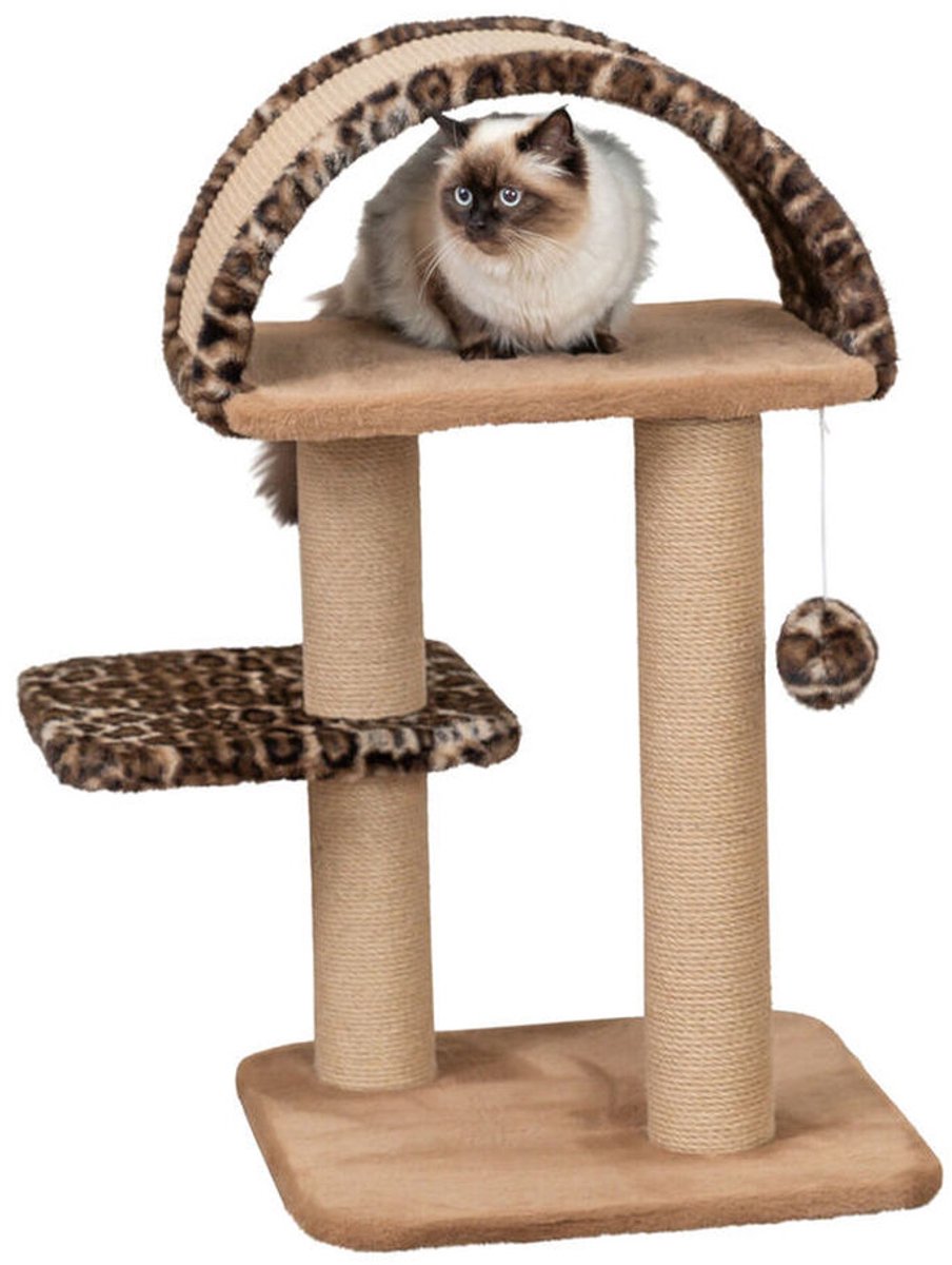 Trixie krabpaal Leo hoekig 85 cm bruin