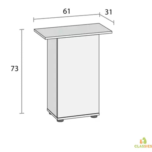 Juwel aqariumkast - meubel - 60/70 x 31 x 73 cm wit of zwart Classies