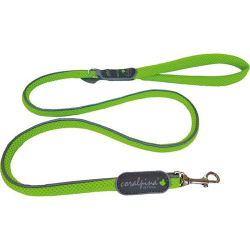 Coralpina Cinquetorri Hondenriem - Fluo Groen - 18 mm/110 cm Classies