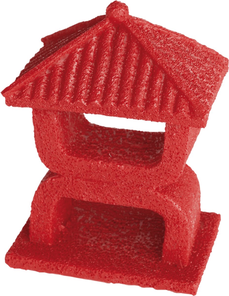 Superfish Zen Deco Mini Temple Rood - Aquarium Decoratie - 9x7x11 cm Classies