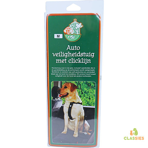 Veiligheidstuig nylon voor in de auto zwart Classies