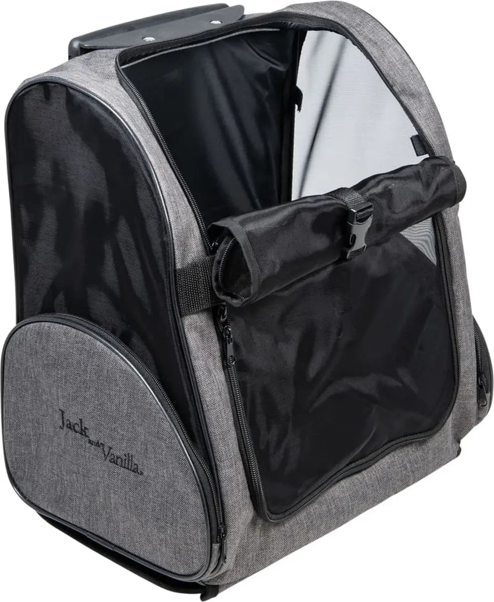 Jack and Vanilla trolley draagtas 40 x 26 x 40 cm grijs-zwart Classies