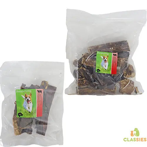 Natuurlijke Snack Rund - Runderlong verkrijgbaar in 100 of 250 gram Classies