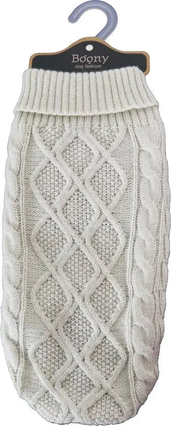Boony hondenkabeltrui beige Zoemshop