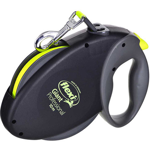 Flexi giant neon lint zwart/neon geel PRO/10m Classies