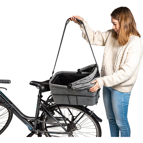 Animal Boulevard Travel Fietsmand & Draagtas Voor Achteraan - Grijs - 32x48x45 cm Classies