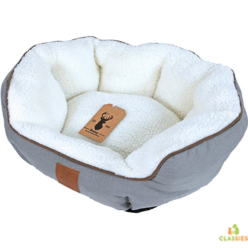 Boony „Est 1941“ Highland Grey – Hunde- oder Katzenbett – 3 Größen