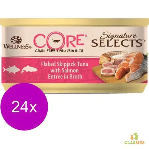 Well Core Kat Sig Select Natte voeding-Tonijn/Zalm-0.079kg per 24 stuks Classies